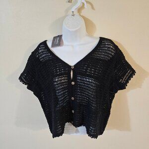 Ninety Clothing Crochet Crop Top - Size Size L